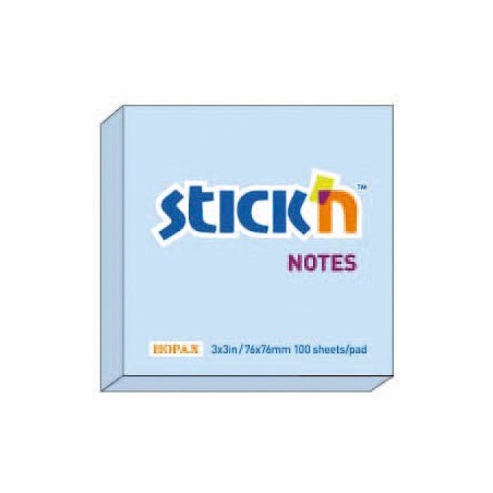 Notes Samoprzylepny Klasyczny Stick'n 76x76mm Niebieski Pastelowy 21149 040188